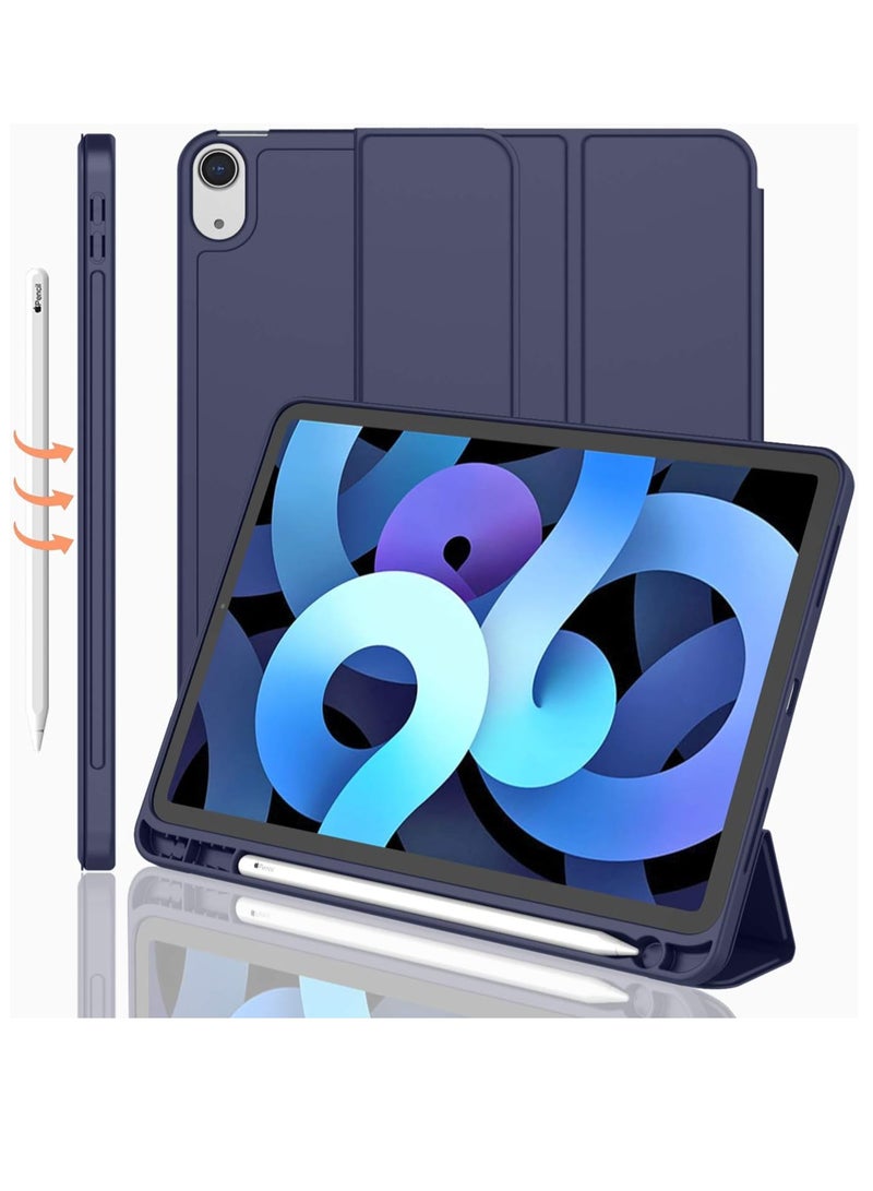 JOMILA iPad Air 11 Inch Case 2024 (6th Generation), iPad Air 5th Generation Case 2022/4th Generation Case 2020 10.9 Inch with Pencil Holder, Trifold Stand Smart Case (Dark Blue) - Image 1