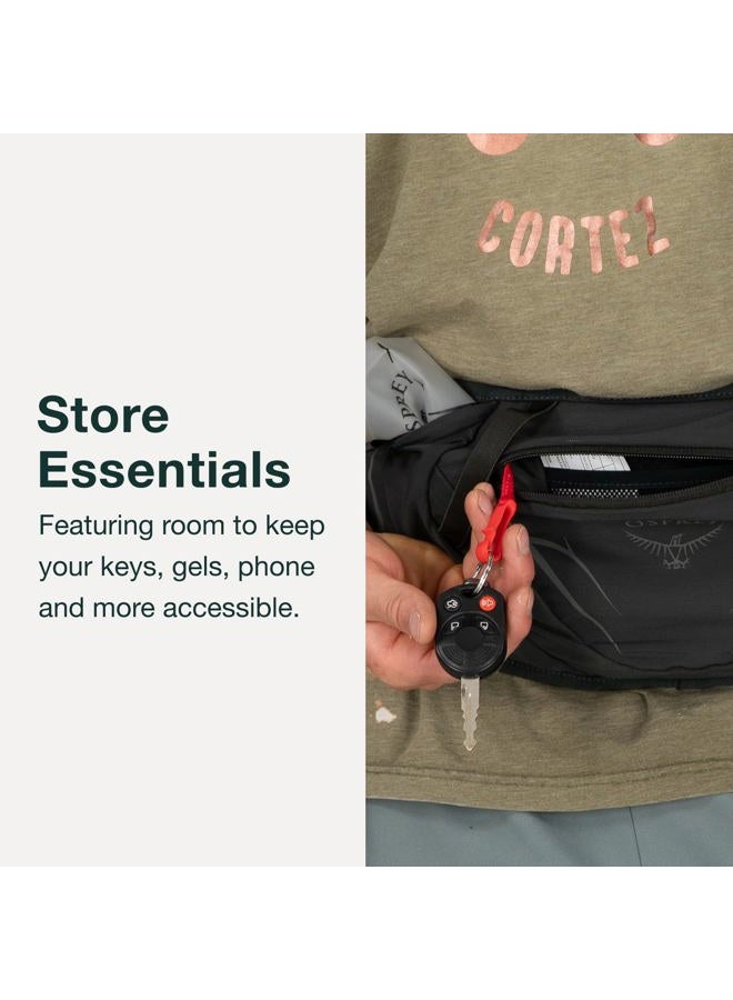 OSPREY حقيبة خصر دورو داينا للترطيب مع زجاجات هيدروليك الناعمة للجري، أخضر البحر/ليمون - Image 3