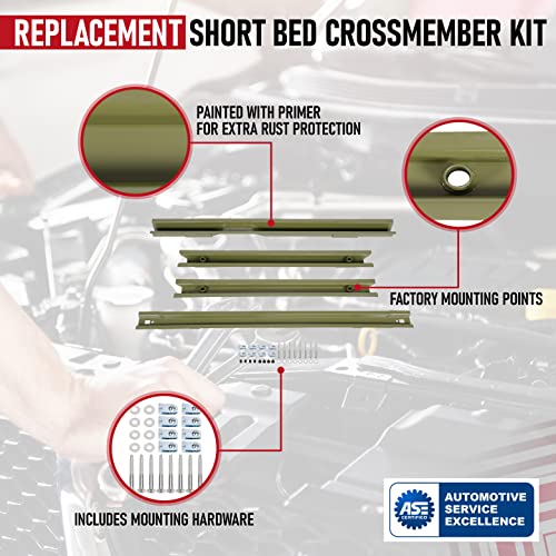AA Ignition Replacement Short Bed Crossmember Kit with Mounting Hardware - Compatible with Ford F-250 and F-350 Super Duty Trucks - Replaces BC3Z9911215B, F81Z9911215BA, 926-988 - Bed Floor Support with Bolts - Image 4