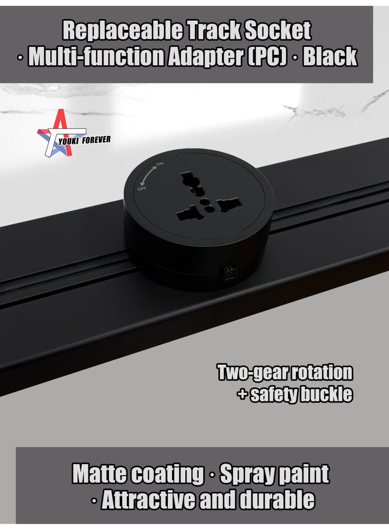 Replaceable Track Socket · Multi-function Adapter (PC) · Black - Image 1