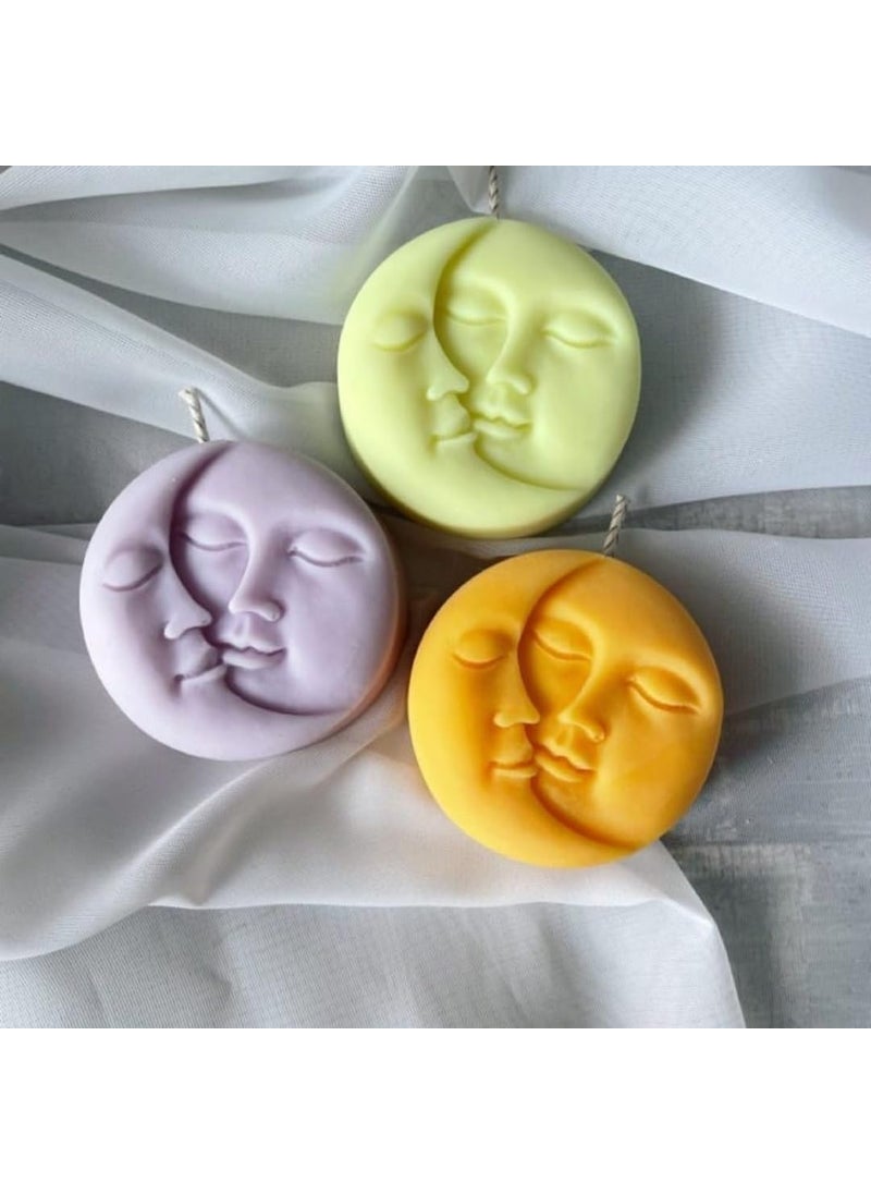 CANDLEVANNAH CANDLEVANNAH Aroma Scented Soy Wax Customize Moon Candle 80gm 3 Hrs Luxury Aroma Therapy Moon Design Scented Candles for Home Decor Gift Set Customize Colour Scent  - Image 4