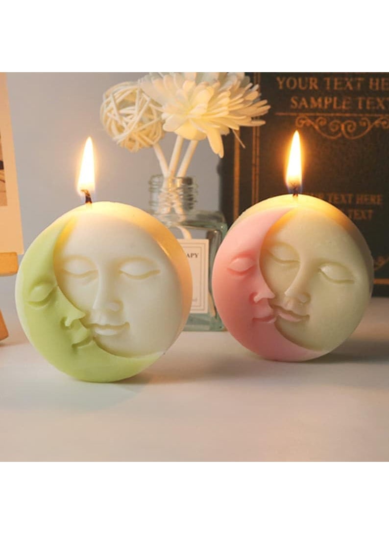 CANDLEVANNAH CANDLEVANNAH Aroma Scented Soy Wax Customize Moon Candle 80gm 3 Hrs Luxury Aroma Therapy Moon Design Scented Candles for Home Decor Gift Set Customize Colour Scent  - Image 1