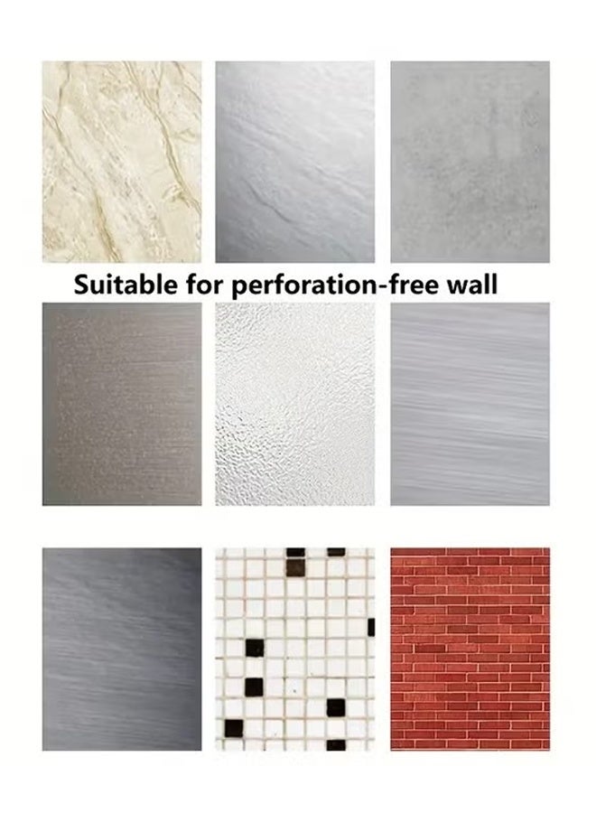 TaqwaMart Wall-mounted bathroom storage rack for toothbrushes and toothpaste, no drilling required. - Image 5