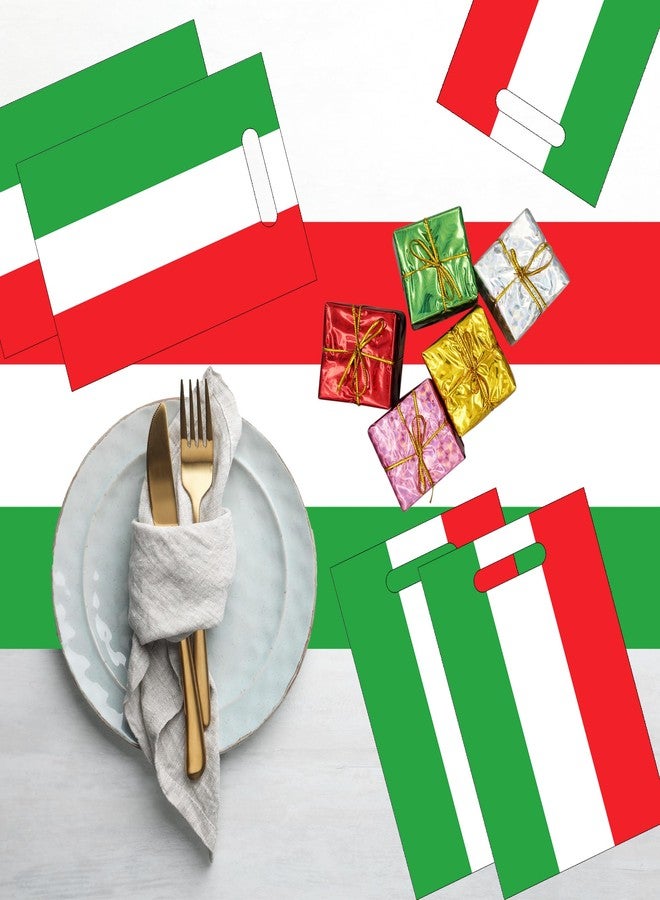 كوبا بلاي أكياس بلاستيكية من CupaPlay، ٥٠ قطعة، عليها علم إيطاليا، مثالية لحفلات الكرنفال وأعياد الميلاد، واليوم الوطني لإيطاليا، وحفلات استقبال المولود الجديد، وحفلات أعياد الميلاد. - Image 5