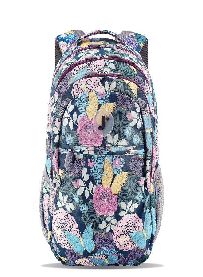 J World New York J World Cornelia Middle School Backpack for Girls. Laptop Bookbag for Women, Secret Garden - Image 1