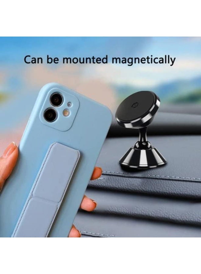 وينماكس حامل قبضة إصبع مغناطيسي للموبايل المحمول، عمودي أفقي متعدد الوظائف قابل للطي (أسود) - Image 4