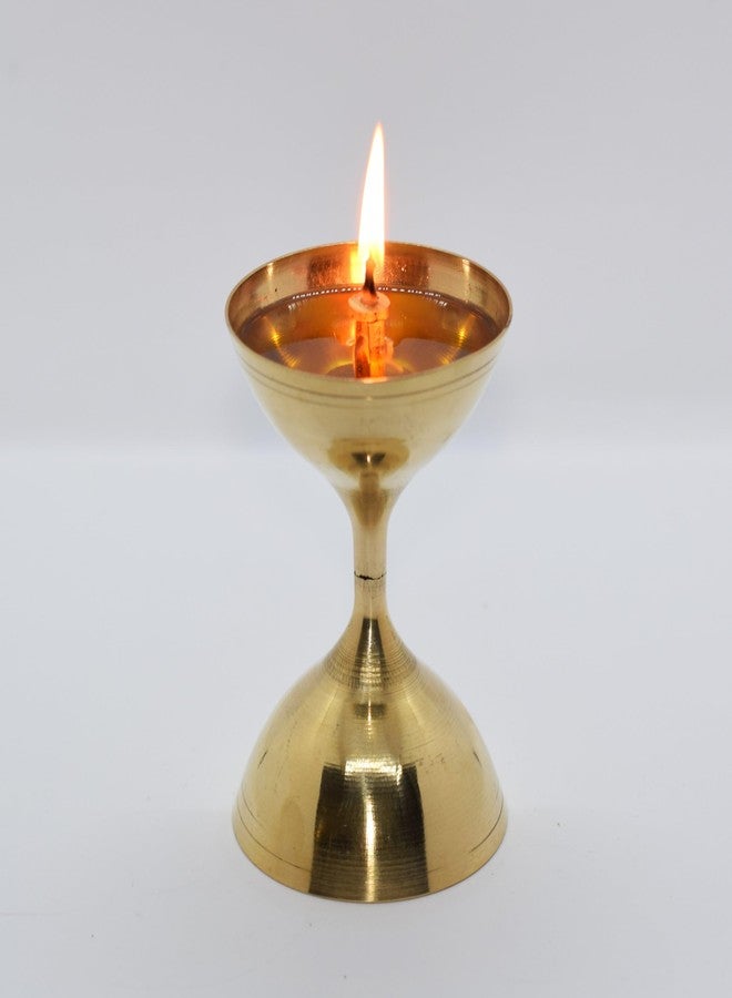 Diyas and More نحاس أخاند ضياء، حجم كبير | النحاس النقي Udupi Nanda Diya / Udupi Deep / Udupi Deepam / Udupi Vilakku / مصباح زيت Udupi | - Image 1