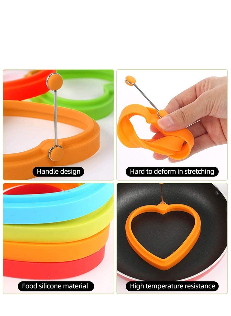KASTWAVE Egg Ring, Fried Egg Mold, Egg Separator, Silicone Non-Stick Egg Shaper Ring with Egg and Pancake Non Stick Cooking Tool, Kitchen Cooking Tools  - Image 3