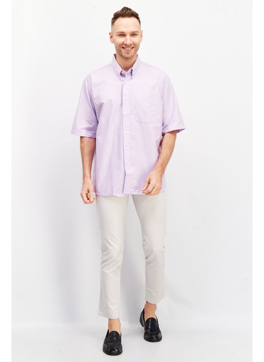 Men Regular Fit Solid Short Sleeves Casual Shirt, Lavender - pzsku/ZA270A4BB6BA20C6D872CZ/45/_/1737728159/440f6574-116d-42dd-992f-290cebb4eff7