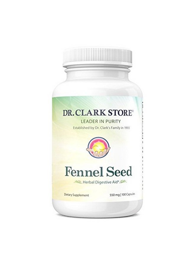 Dr Clark Store بذور الشمر من دكتور كلارك، 550 ملغ، 100 كبسولة جيلاتينية - Image 1