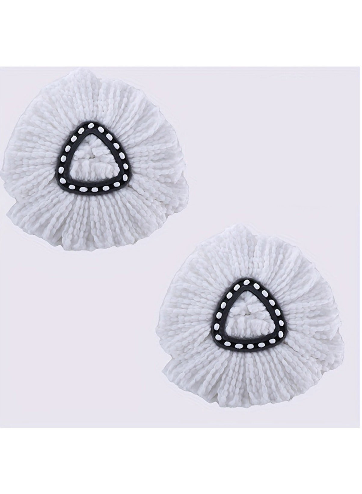 Mops Mop Refills - Pack of 2 Compatible with Ocedar Mop Refill Heads for Easy Wring Tank - Polyester Spin Mop Heads for Cleaning, White