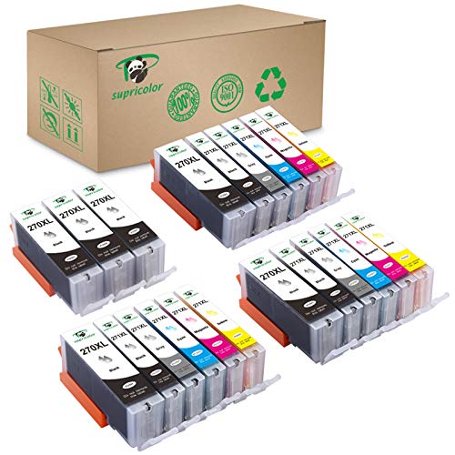 Supricolor Compatible PGI-270XL CLI-271XL Ink Cartridges, Replacement 270 271 Ink Cartridge for Use with Pixma MG7720 TS8020 TS9020 Printers - 3 Sets + 3 PGBK W/Gray (6PGBK 3Bk 3C 3M 3Y 3GY) - Image 1