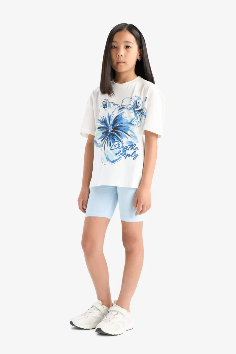 ديفاكتو Girl Printed T-Shirt Leggings 2 Piece Set
