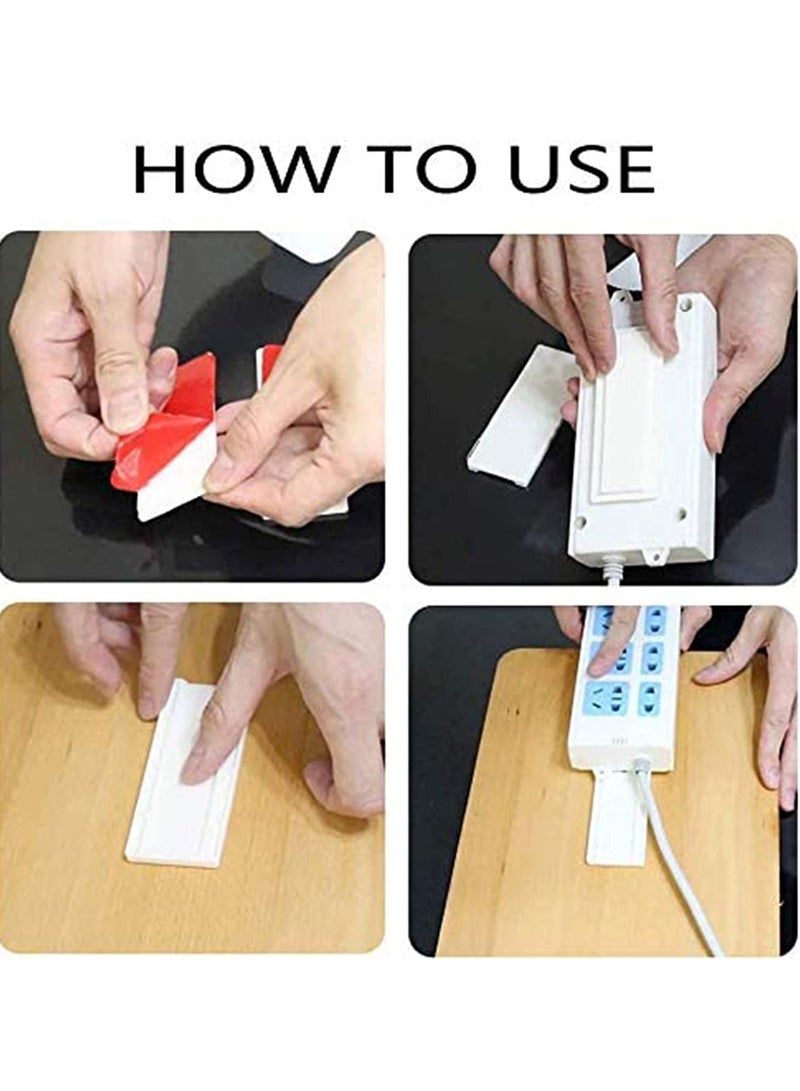 لاصق لتثبيت شريط الطاقة بدون ثقب، ملصق جداري قابل لإعادة الاستخدام، مثبت للمهايئ (عبوة من 2) - Image 5