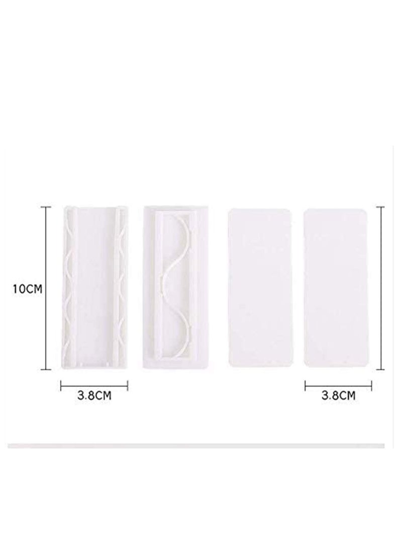 لاصق لتثبيت شريط الطاقة بدون ثقب، ملصق جداري قابل لإعادة الاستخدام، مثبت للمهايئ (عبوة من 2) - Image 3