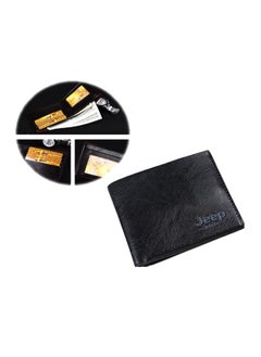 Jeep Short Bifold Synthetic Leather Wallet With Credit Card Holder Black  - Image 2