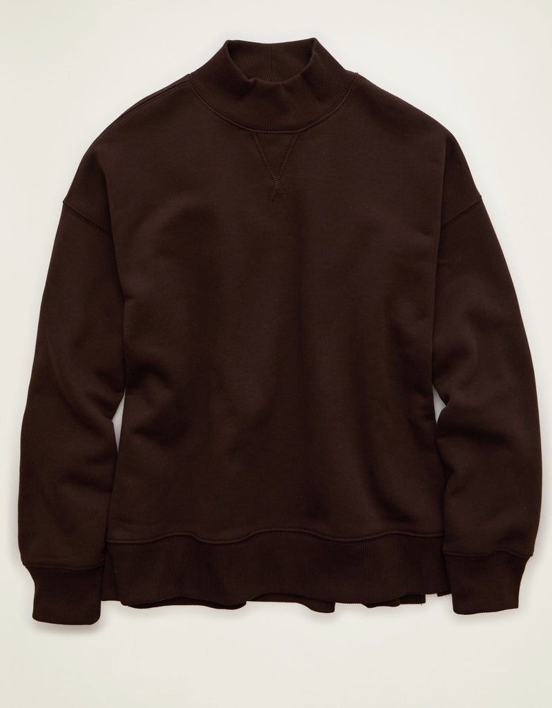 American Eagle AE Everyday Luxe Mock Neck Sweatshirt - Image 5