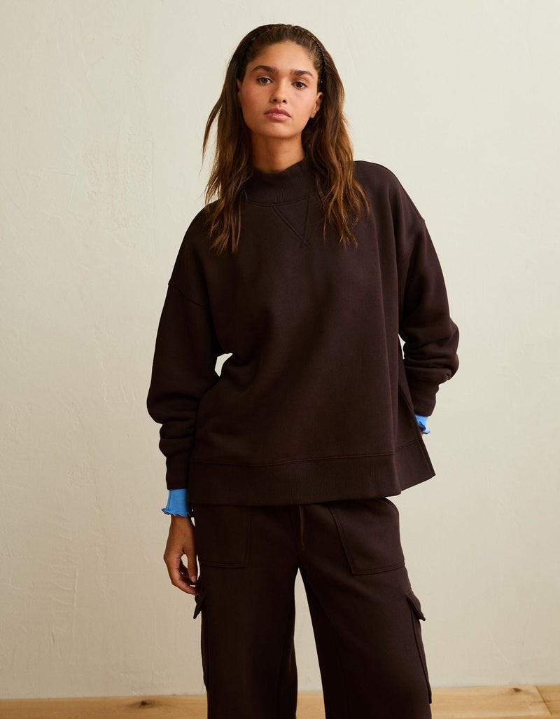 American Eagle AE Everyday Luxe Mock Neck Sweatshirt - Image 1