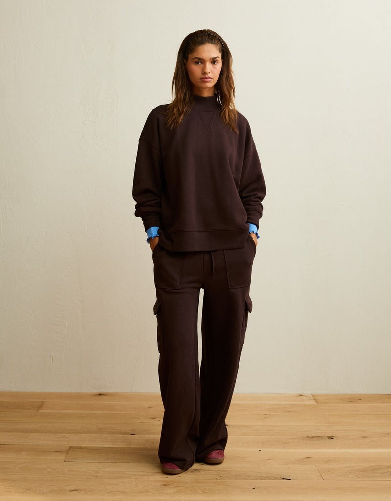 American Eagle AE Everyday Luxe Mock Neck Sweatshirt - Image 3