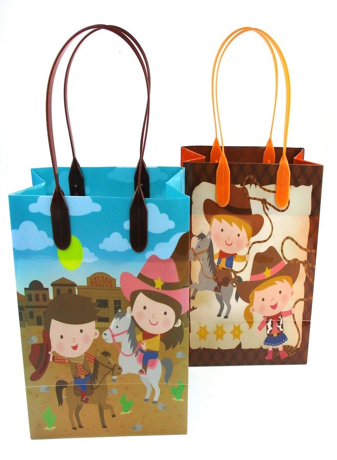 TINYMILLS Western Cowboy Cowgirl Themed Party Favor Bags Treat Bags, 12 Pack - Image 4