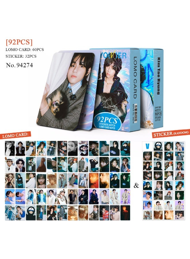 NIBEMINENT 92 Pcs Kpop BTS - V Layover Lomo Cards Card For Fans Collection Gifts - Image 2