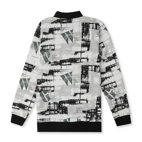 CAVIO Boys Cotton Printed Full Sleeve Jacket and T-Shirt White - Image 5