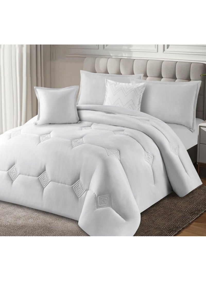 إينفينيتي مفرش سرير نفرين 6 قطع – لحاف ناعم مع شرشف مغاط وتلبيسات مخدات لتجديد غرفة النوم - Image 3