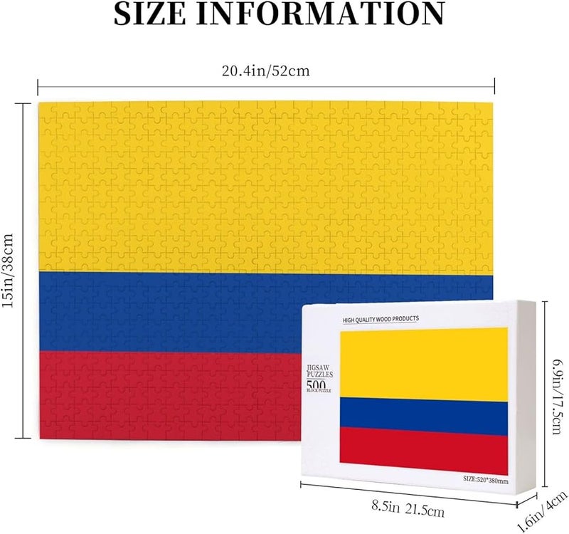 لغز علم كولومبيا 500 قطعة للكبار ديكور المنزل 20.4 × 15 بوصة - Image 5