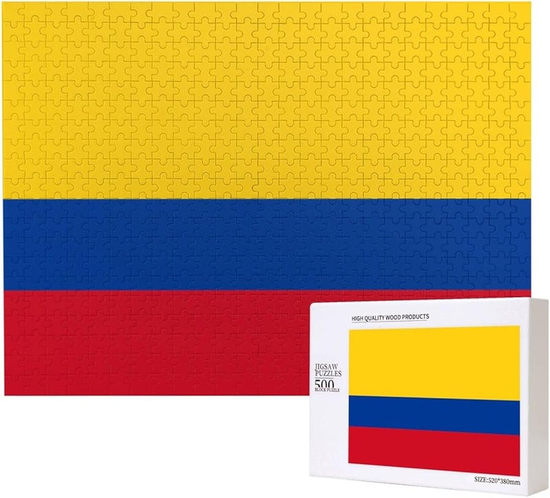 لغز علم كولومبيا 500 قطعة للكبار ديكور المنزل 20.4 × 15 بوصة - Image 1
