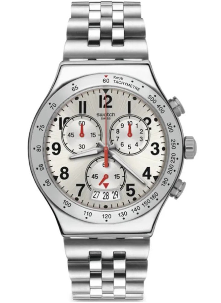 Swatch Swatch Analog Swiss Movement  Men's Watch With Stainless Steel Band YVS431GD 