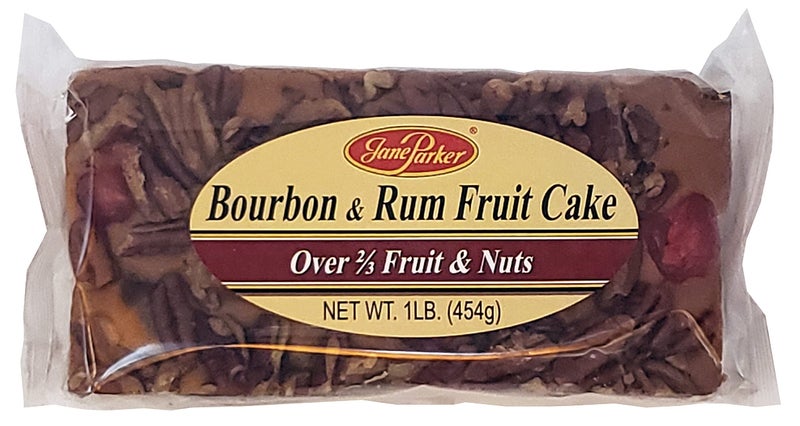 Jane Parker Fruitcake Bourbon & Rum Fruit Cake 1 Pound (16 Ounce) Loaf in a Box -Holiday-Christmas Cake-The Best Fruitcake You Can Buy - Image 1