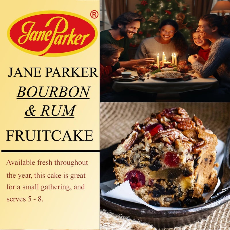 Jane Parker Fruitcake Bourbon & Rum Fruit Cake 1 Pound (16 Ounce) Loaf in a Box -Holiday-Christmas Cake-The Best Fruitcake You Can Buy - Image 4