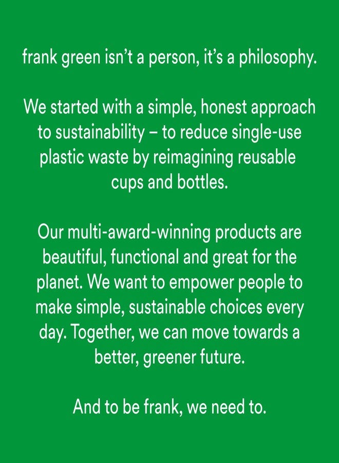 frank green Stainless Steel, Ceramic Lined Reusable Water Bottle with Flip Straw Lid, 34oz Capacity (Deep Ocean) - Image 3