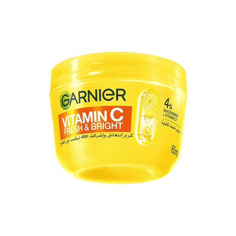 Garnier SkinActive, Fresh & Bright Moisturizer Cream, 4% Vitamin C & Niacinamide, For Dull & Uneven Skin - Image 1