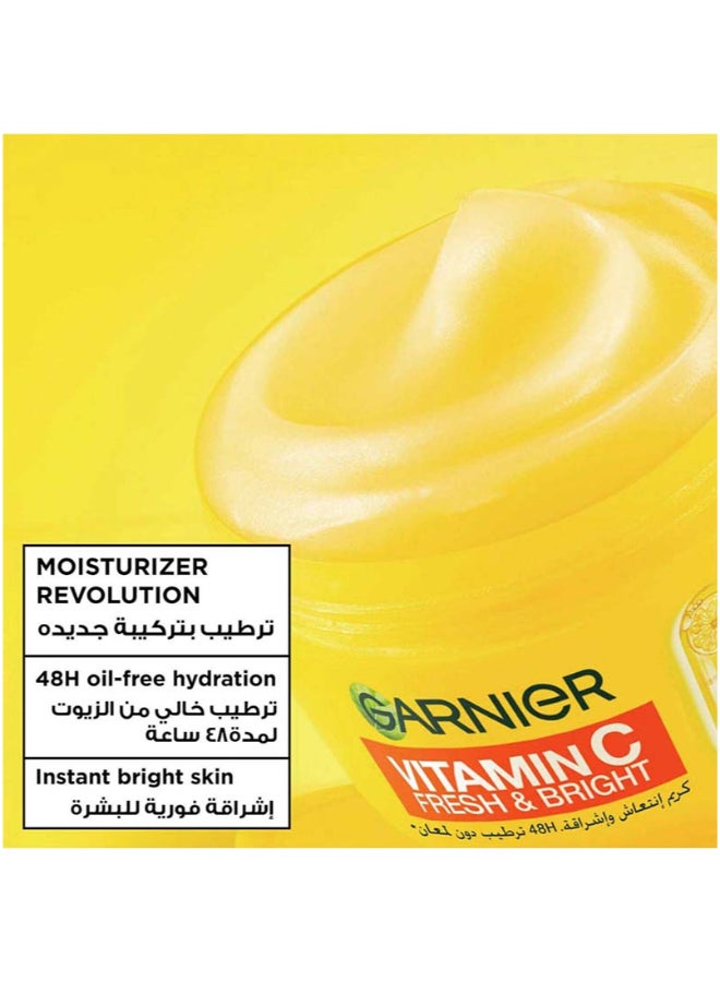 Garnier SkinActive, Fresh & Bright Moisturizer Cream, 4% Vitamin C & Niacinamide, For Dull & Uneven Skin - Image 2