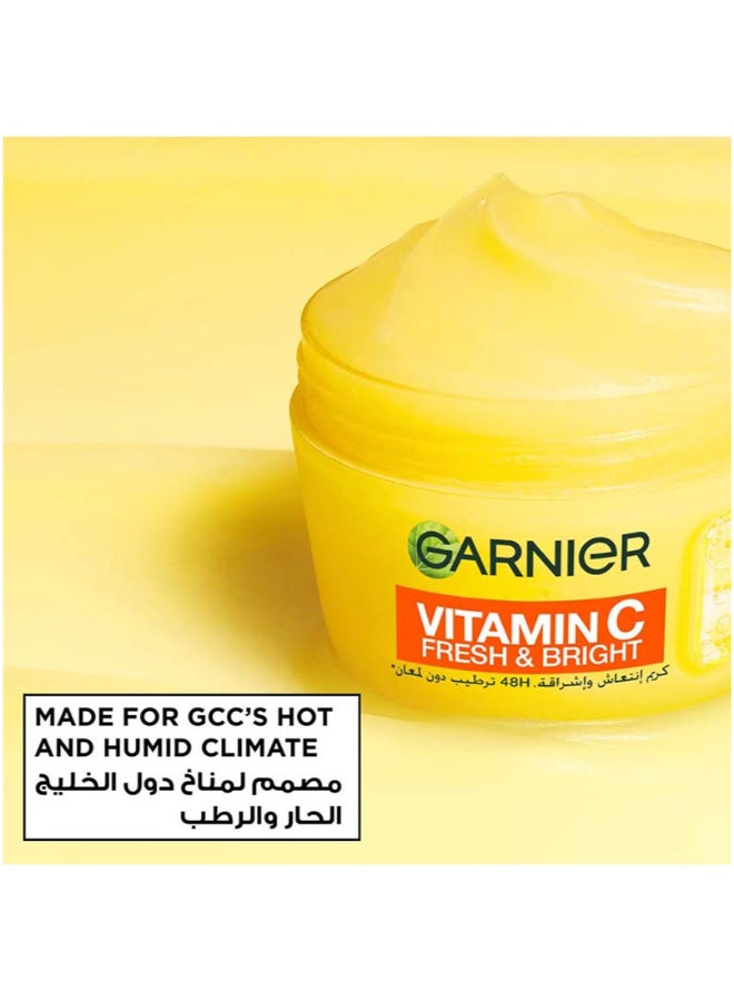 Garnier SkinActive, Fresh & Bright Moisturizer Cream, 4% Vitamin C & Niacinamide, For Dull & Uneven Skin - Image 3