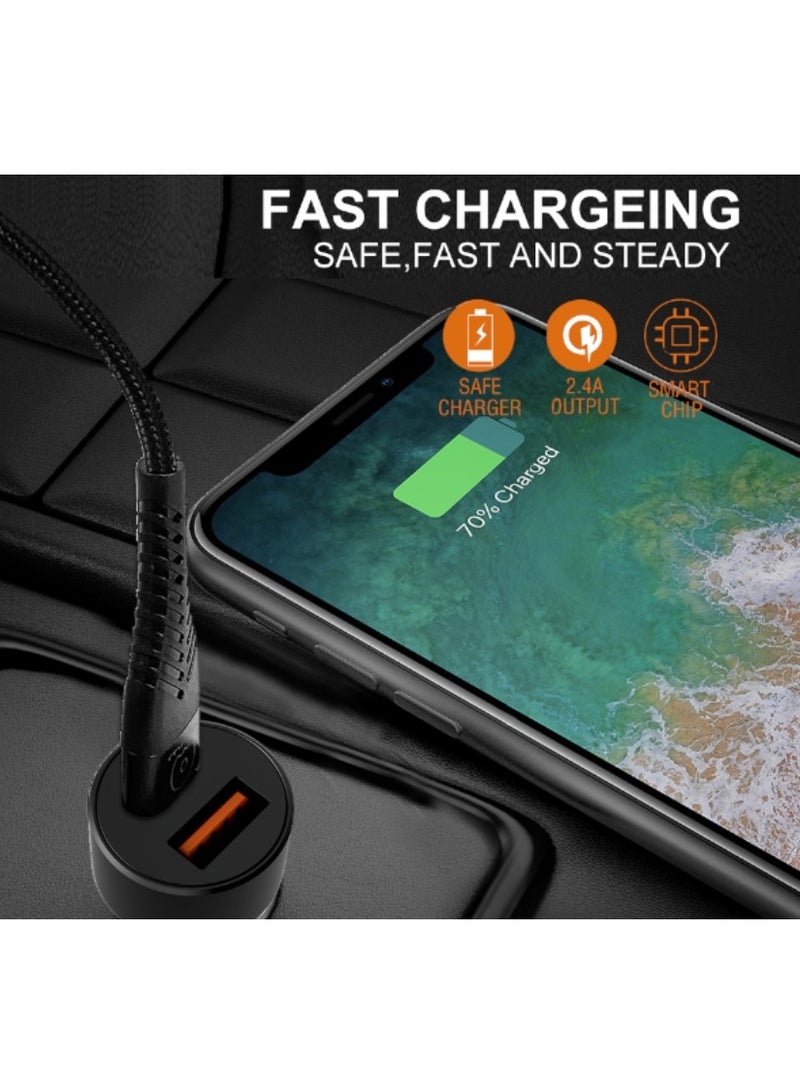 دبليو يو دبليو شاحن سيارة سريع بمنفذي USB 2.4 أمبير 2USB - Image 3