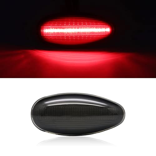 Mynoway LED Side Marker Light Replacement for Silverado 2500HD/ 3500HD 2001-2014, Sierra 2500HD/ 3500HD 1999-2014 Dually Pickup Truck, Smoked Lens Front Rear Side Fender Position Lamp Replacement Kit - Image 3