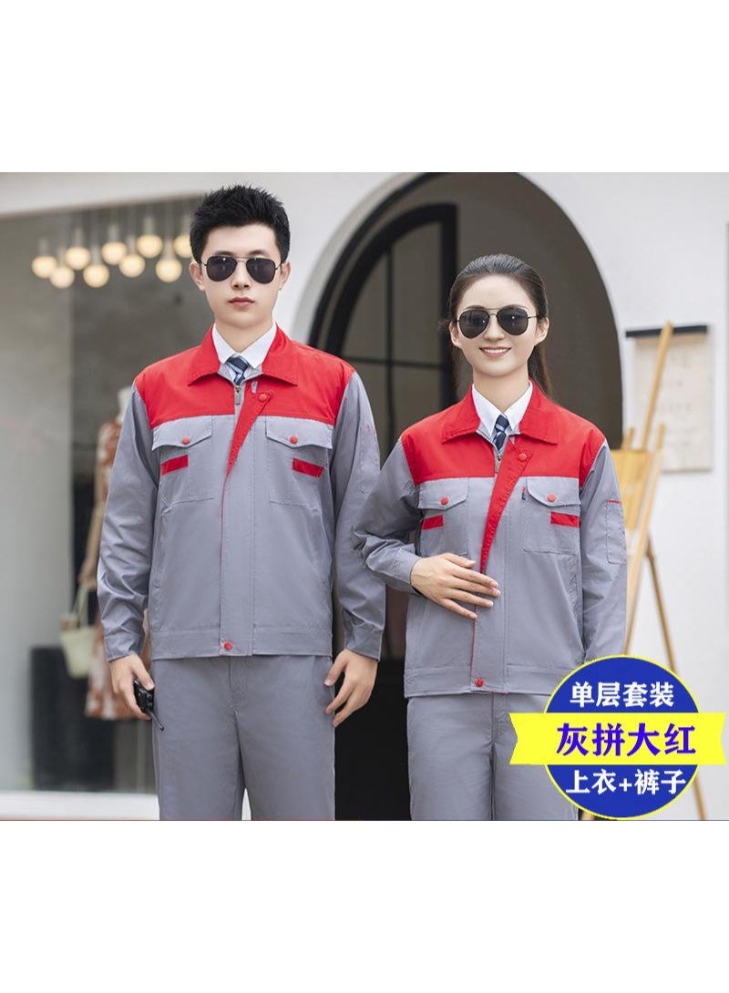 NIBEMINENT Long Sleeve Work Uniform Set Wear Resistant Dirty Proof Electro-Mechanical Labor Protective Clothing - Image 1