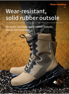 VICTGOAL Men's Military Tactical boots Waterproof and dust proof work boots Desert boots Lightweight outdoor hiking boots Motorcycle shoes  - Image 5