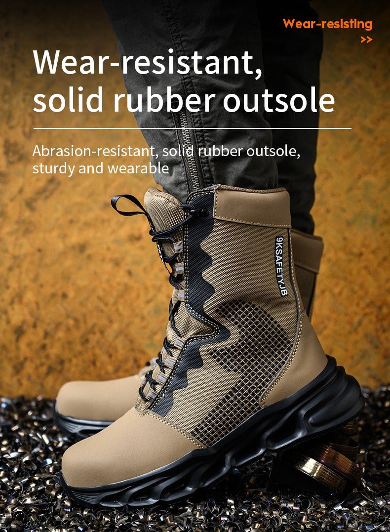 VICTGOAL Men's Military Tactical boots Waterproof and dust proof work boots Desert boots Lightweight outdoor hiking boots Motorcycle shoes  - Image 5