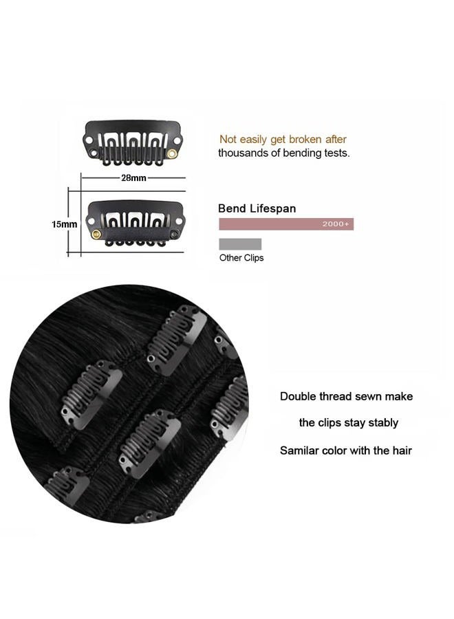 Winsky 12inch Silky Straight Human Hair 4pieces 50g Remy Human Hair for Women 1B Color - Image 4