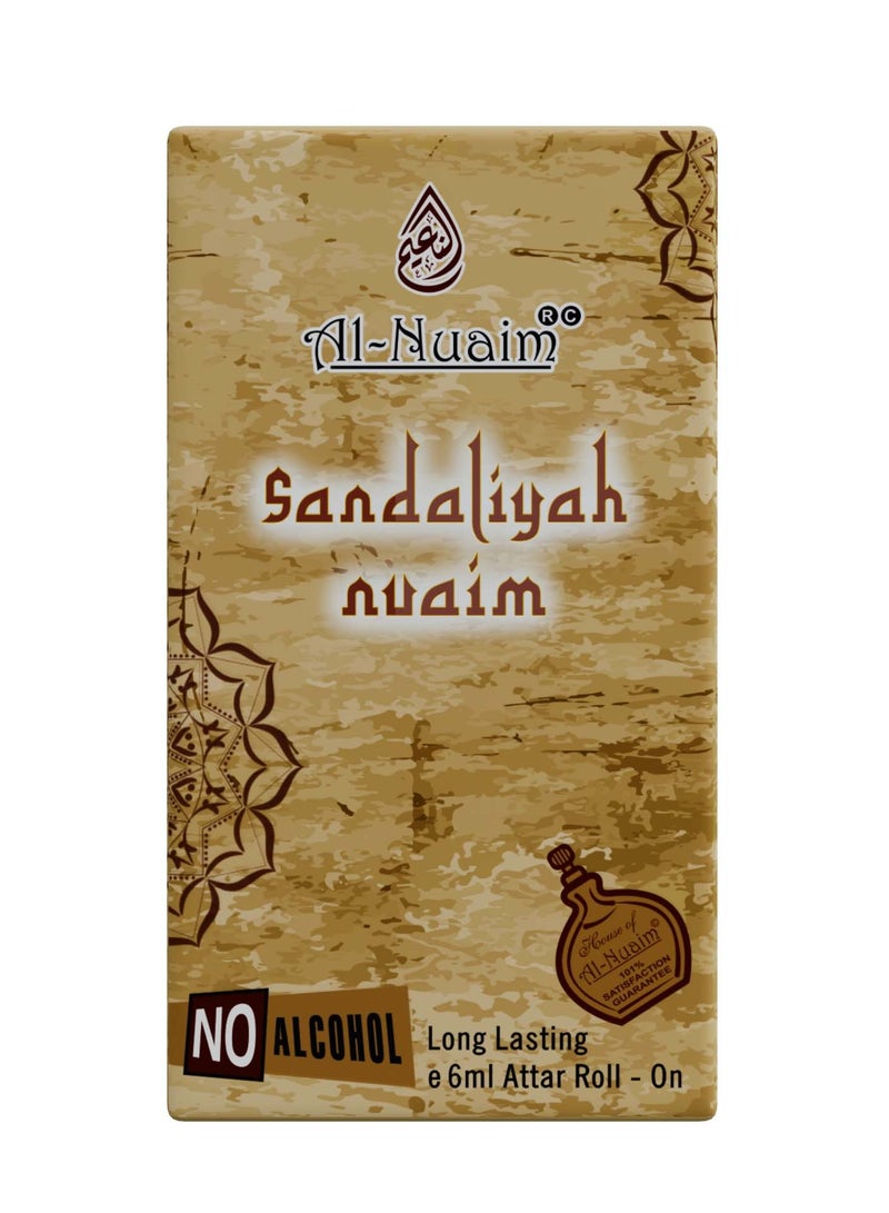 Al Nuaim Al-Nuaim Gold Series Sandalya Nuaim Attar Roll On for Men & Women - 6ml | Alcohol Free Attar | Captivating Fragrance - Image 1