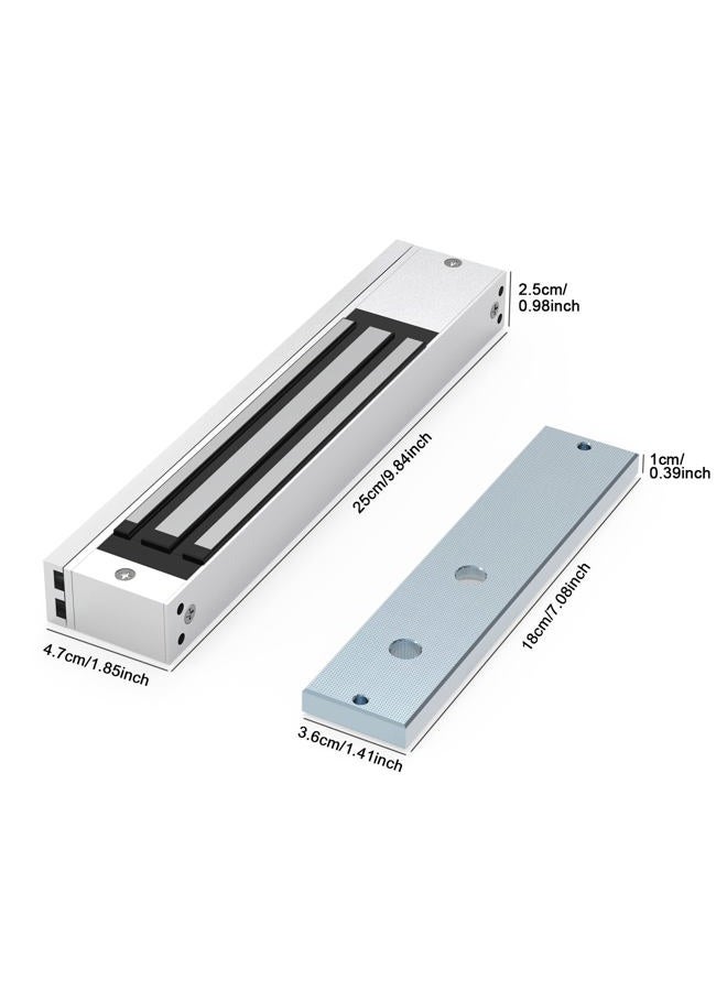 GERSIK Magnetic Door Lock, 600LBS 280kg Holding Force Electromagnetic Lock, DC 12V Fail-Safe Mode Door Access Control System, Outswing Door Security - Image 5