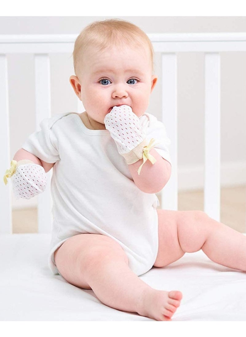 SYOSI - Newborn Baby Mittens No Scratch Mittens, Which Adjustable Anti Scratch Ice Smooth Cool - Image 1