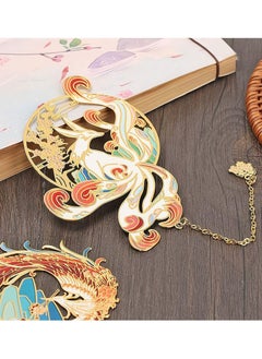 Y&D Retro Bookmark, SYOSI 1Pcs Vintage Hollow Pagination Mark Bookmark Chinese Style Metal Book with Tassels Student Stationery Gift Clip  - Image 3