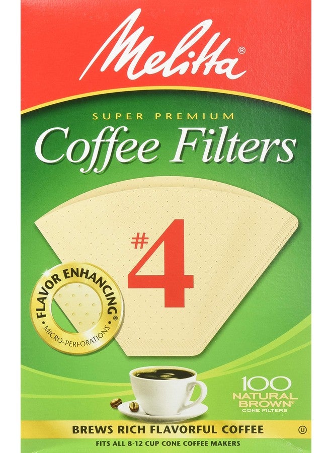 Melitta Melitta Cone Coffee Filters, Natural Brown #4, 300 Count (Pack Of 3)  - Image 1
