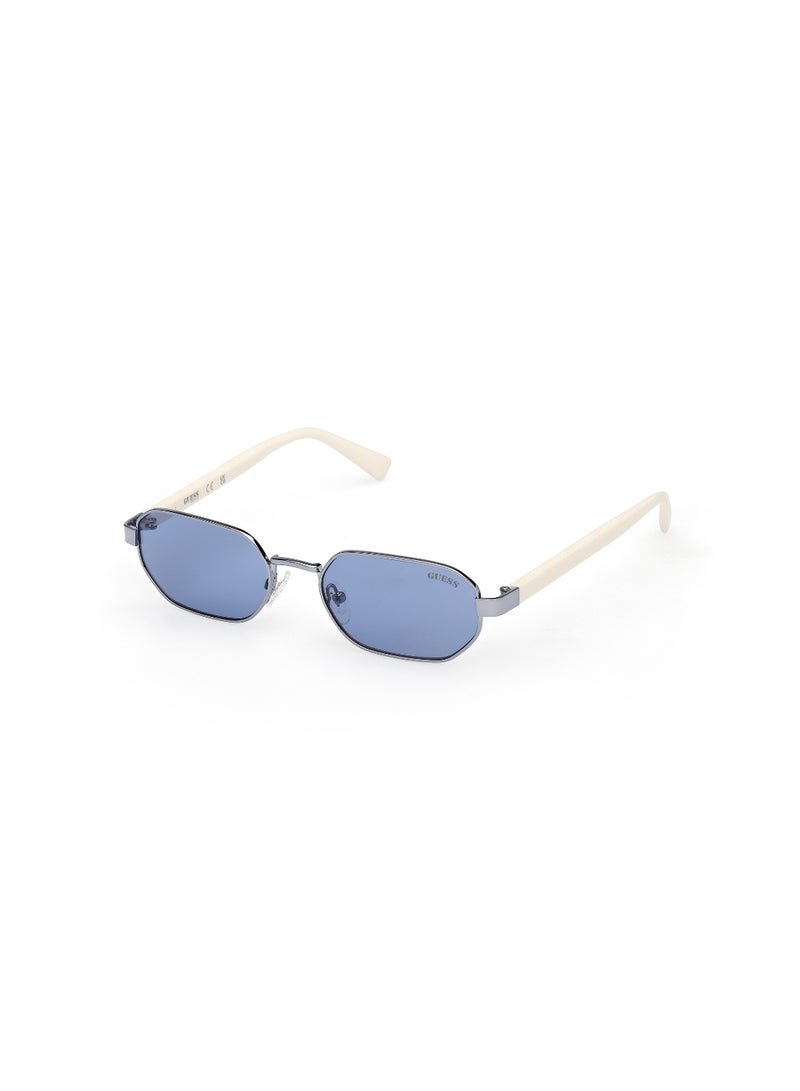 GUESS FULL RIM UNISEX ASYMMETRICAL BLUE METAL SUNGLASSES - Image 1