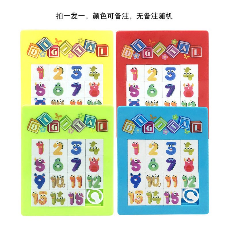 Bronzing Digital Huarong Road Nostalgic Sliding Puzzle Children'S Early Education Intelligence Development Toys School Kindergarten Gifts - Image 1