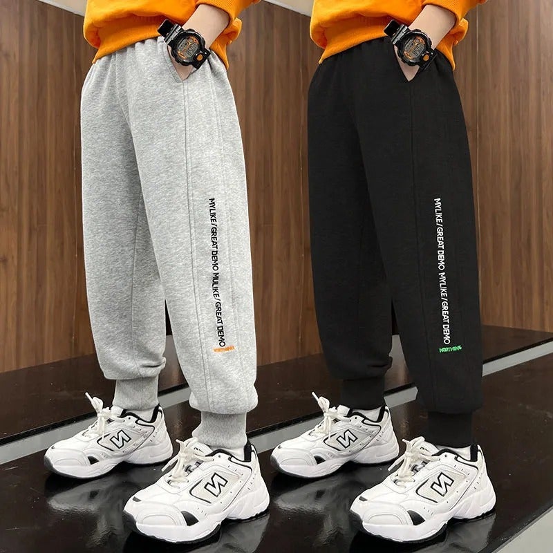 Boys' Pants Loose Middle And Large Kids Handsome Boys Autumn Casual Sports Children'S Trousers - Image 4
